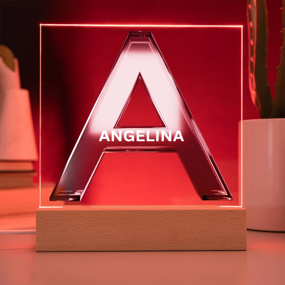 Letter "A" Personalized Nightlight