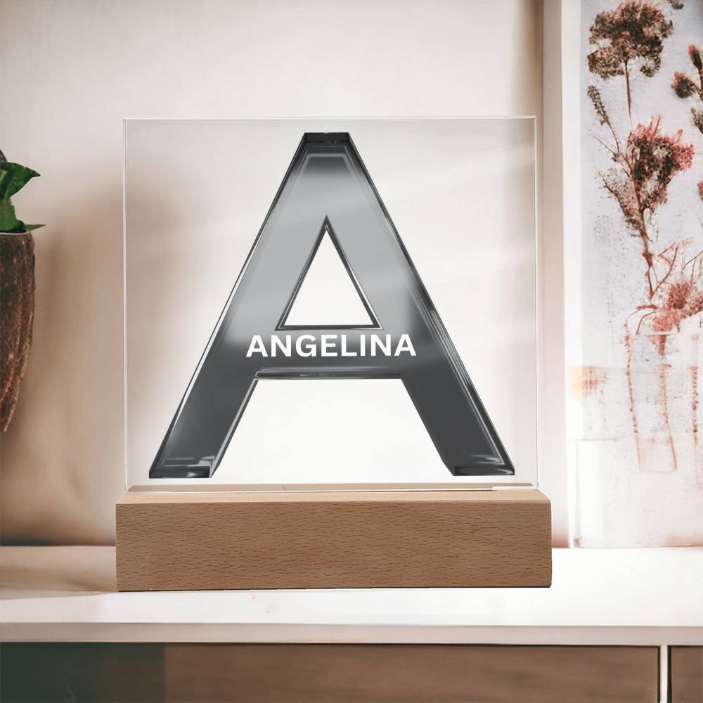 Letter "A" Personalized Nightlight