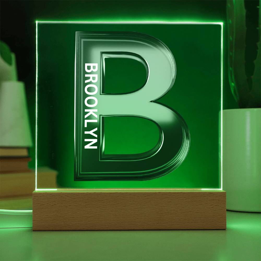 Letter B Personalized Nightlight