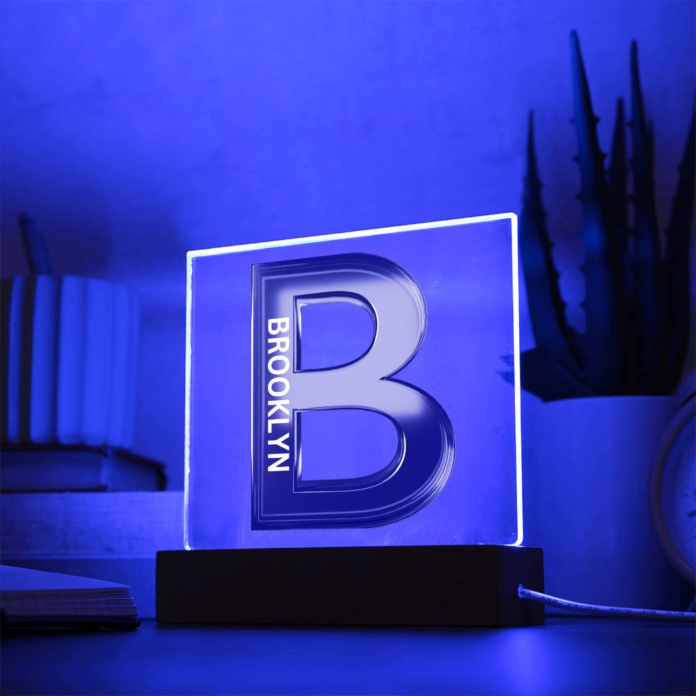 Letter B Personalized Nightlight