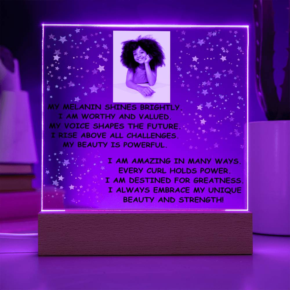 Rise Above All Challanges Affirmation Nightlight