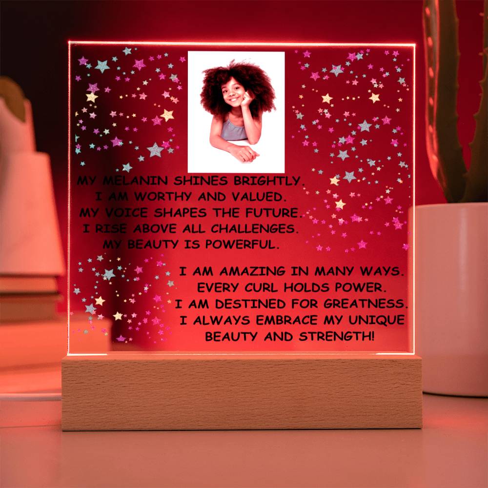 Rise Above All Challanges Affirmation Nightlight