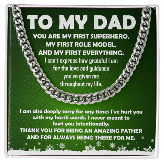 Dad-Superhero Cuban Link Chain