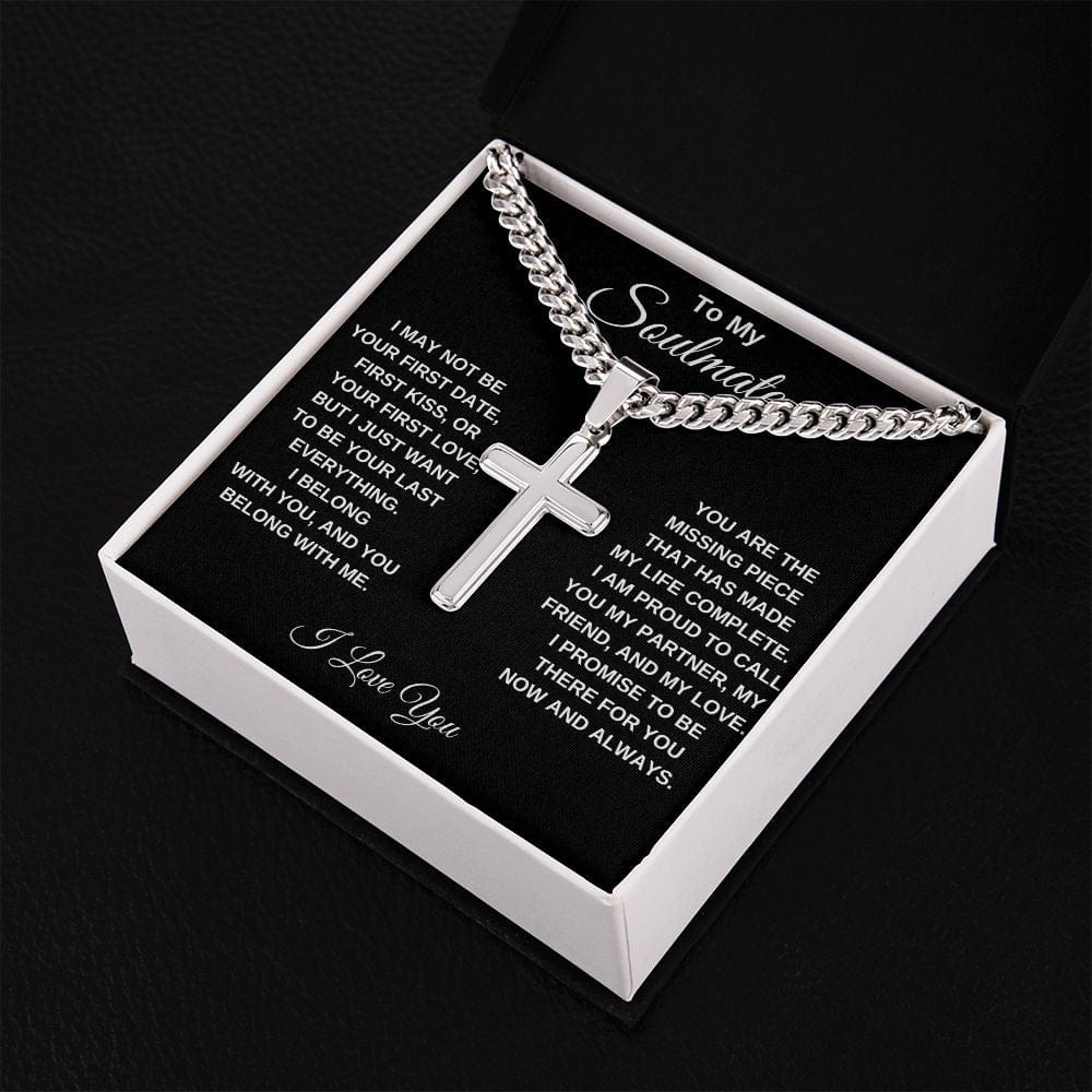 Soulmate-First Kiss-Cuban Chain Cross