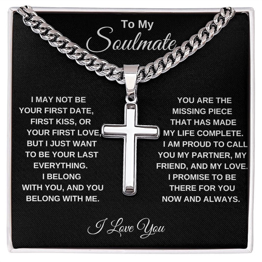 Soulmate-First Kiss-Cuban Chain Cross