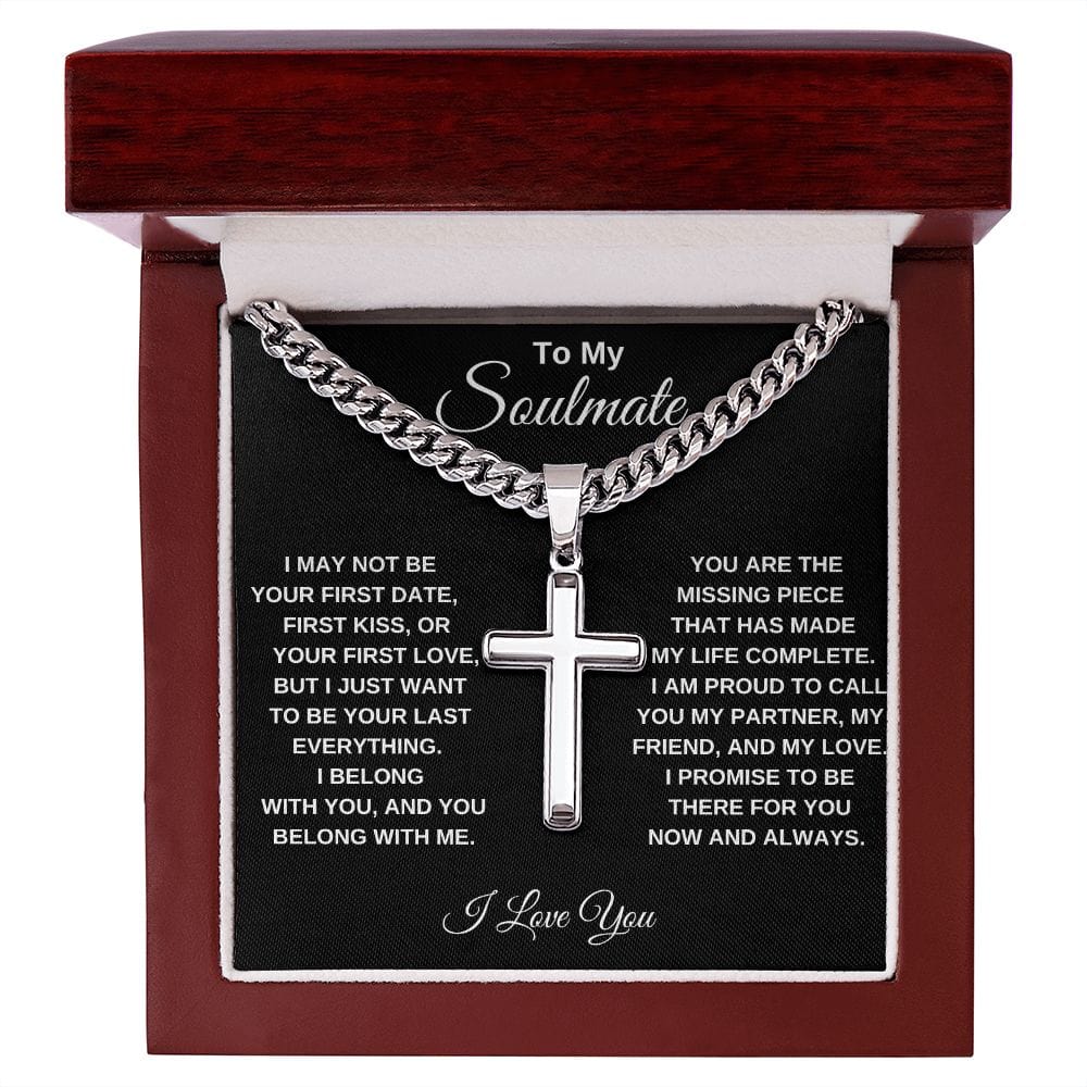 Soulmate-First Kiss-Cuban Chain Cross