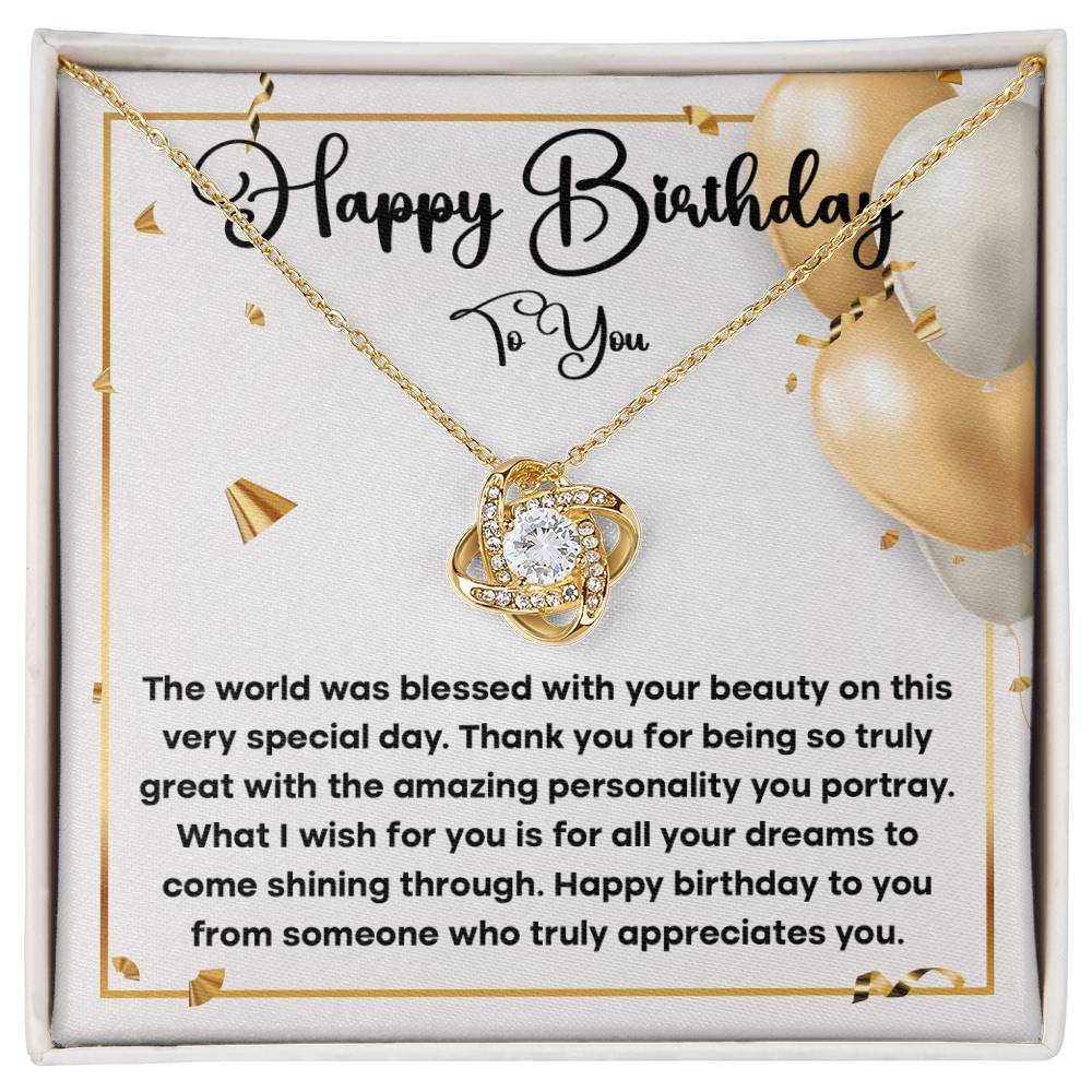 Happy Birthday To You Necklace