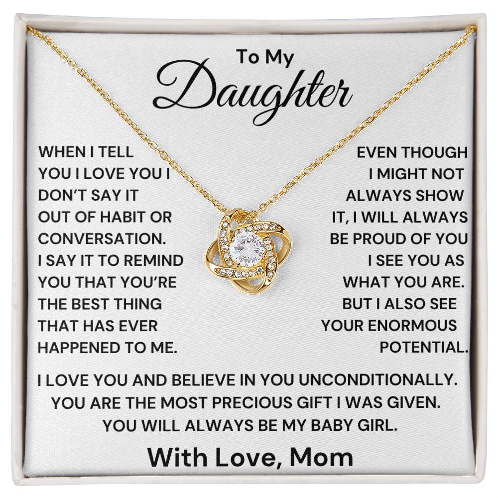 Daughter- I Will Always Be Proud Of You Necklace