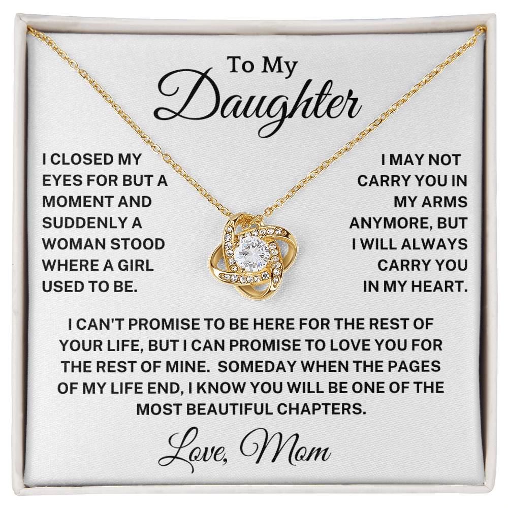 Daughter - Carry You In My Heart Necklace