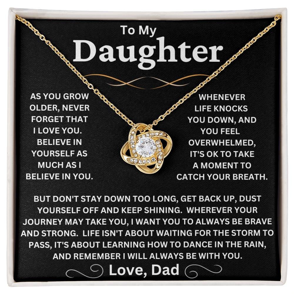 Daughter-Believe Love Knot Necklace