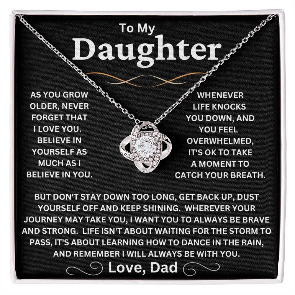 Daughter-Believe Love Knot Necklace