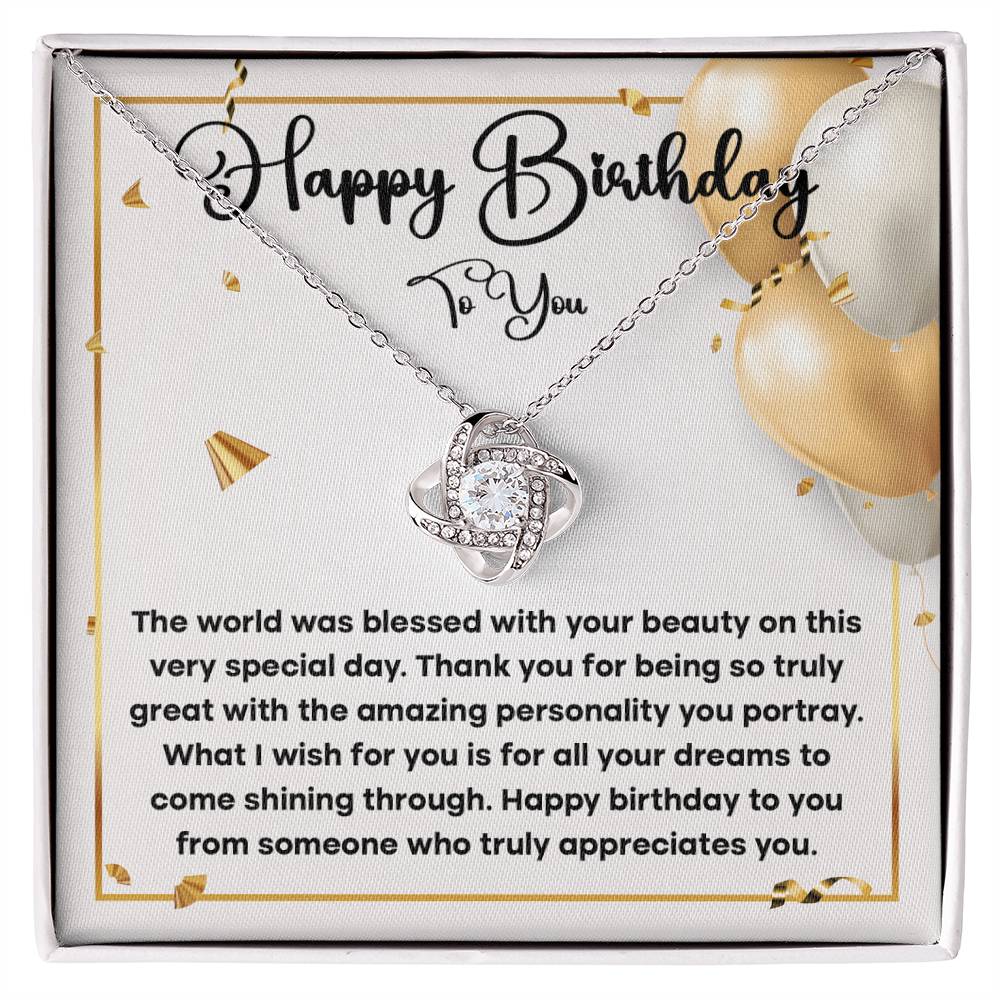 Happy Birthday To You Necklace