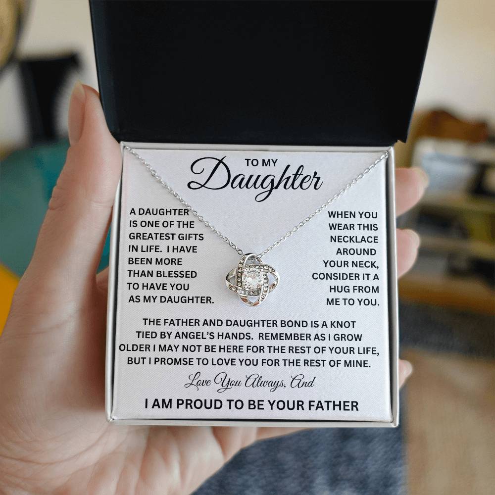 Daughter-Knot Tied By Angel's Hands Necklace