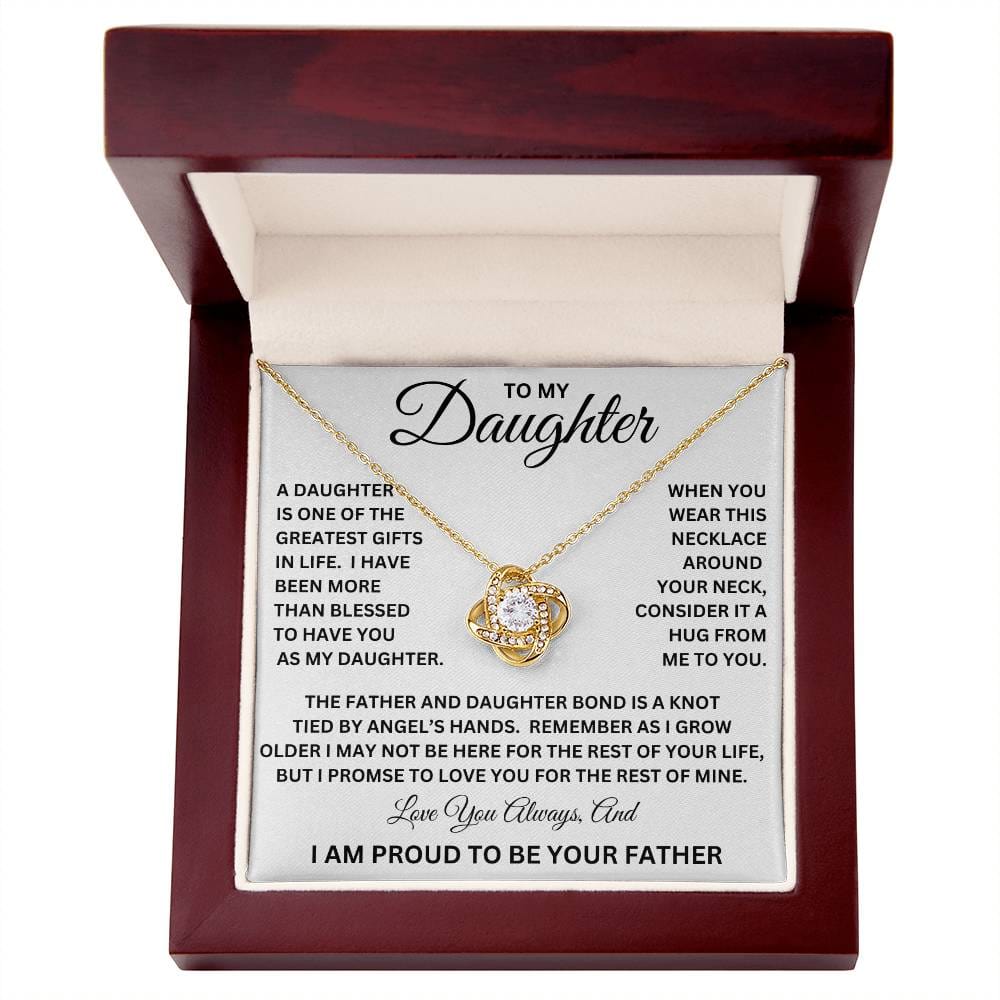 Daughter-Knot Tied By Angel's Hands Necklace