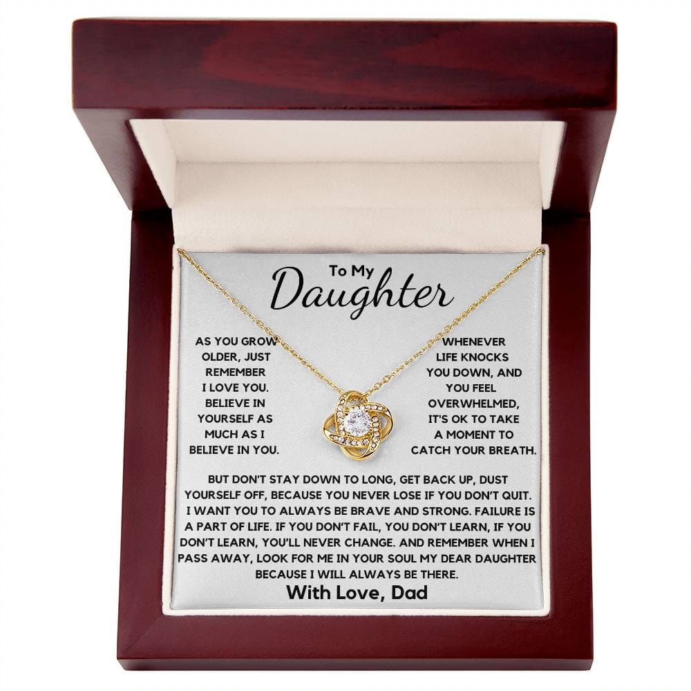 Daughter-You Never Lose If You Don't Quit Necklace