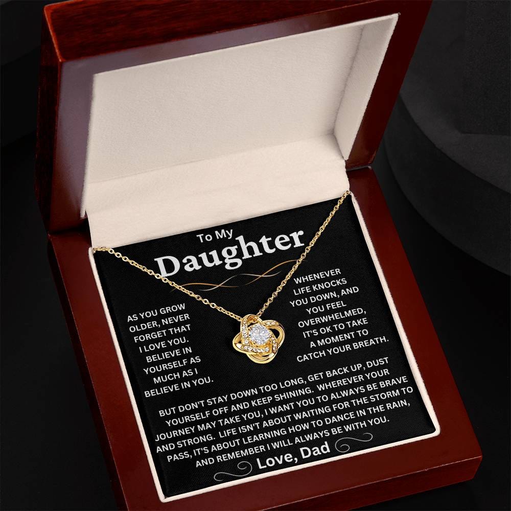 Daughter-Believe Love Knot Necklace