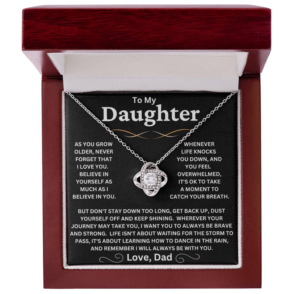 Daughter-Believe Love Knot Necklace