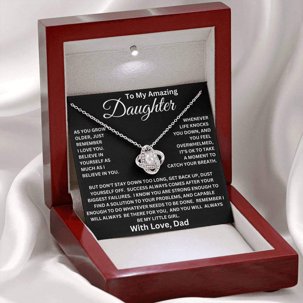 Daughter-Success Always Comes Necklace