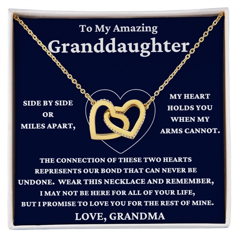 Granddaughter-Connection of these two hearts-Necklace