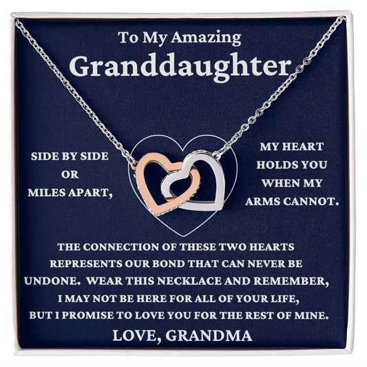 Granddaughter-Connection of these two hearts-Necklace