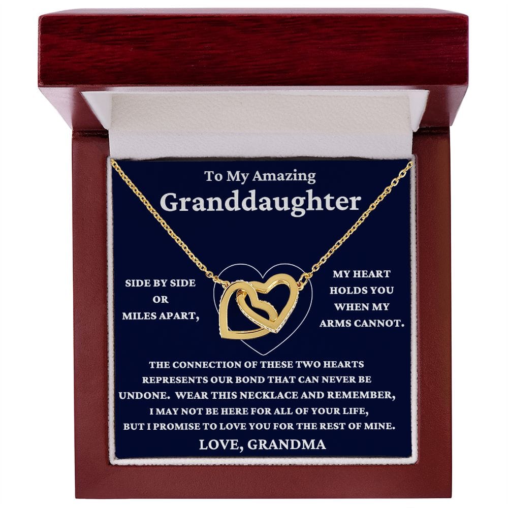 Granddaughter-Connection of these two hearts-Necklace