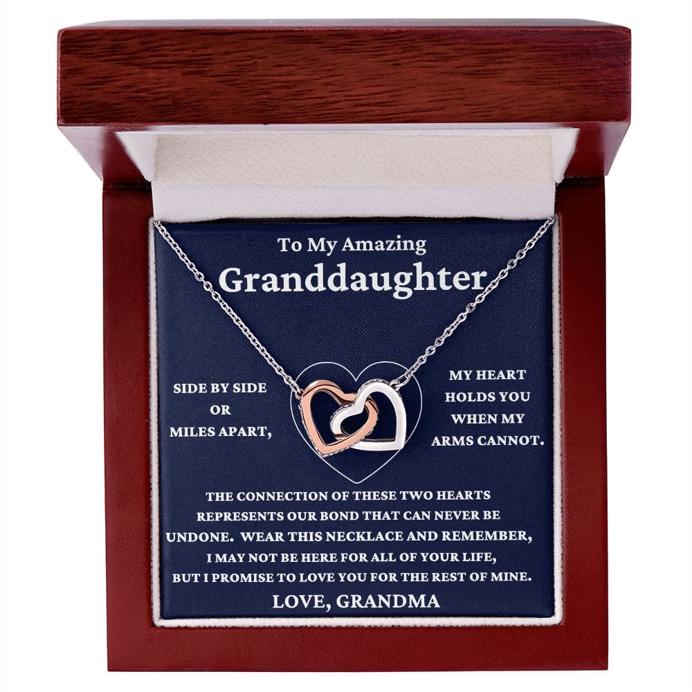 Granddaughter-Connection of these two hearts-Necklace