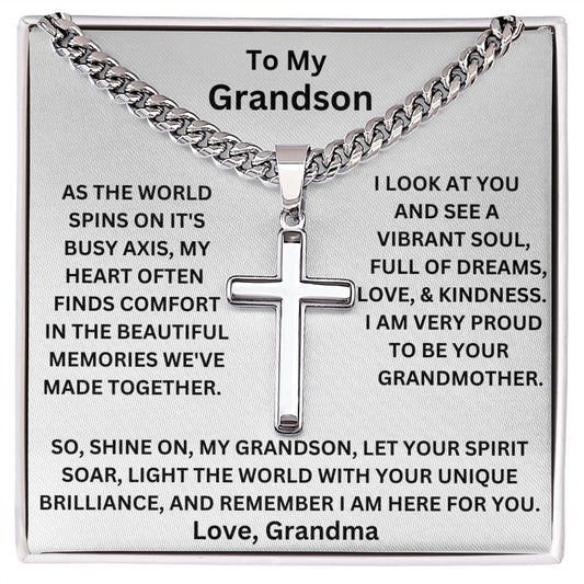 Grandson-Memories-Cuban Chain&Cross