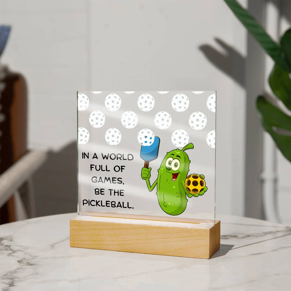 Pickleball Pickle -  LED Acrylic Plaque