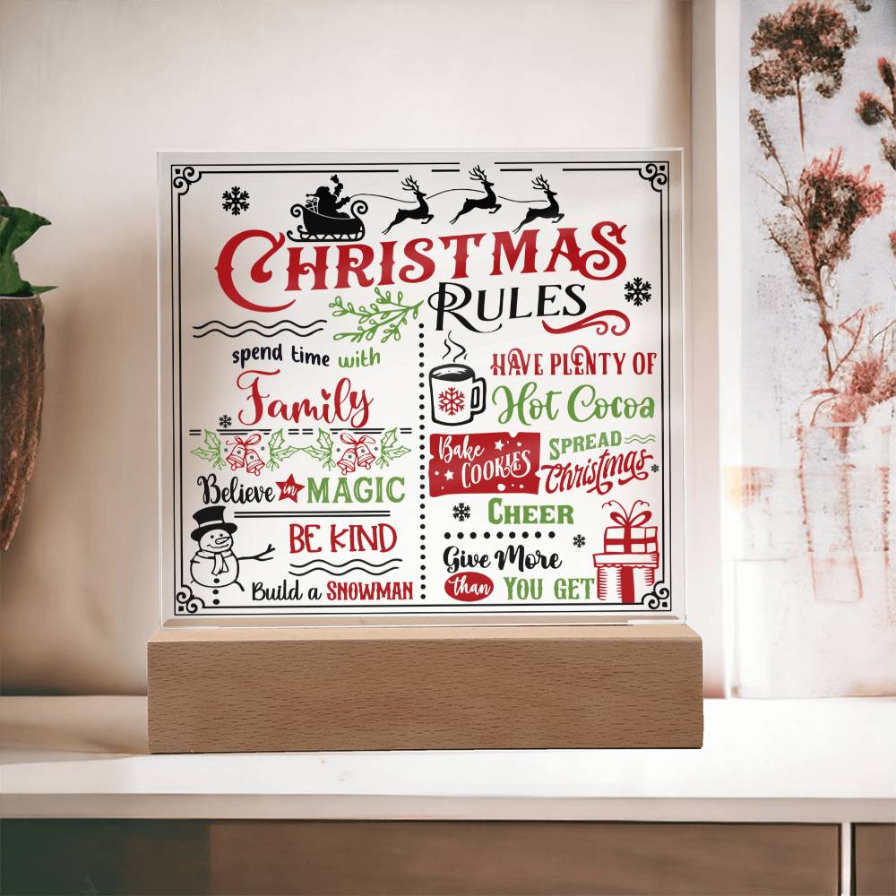 Christmas Rules Acrylic