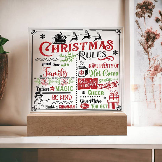 Christmas Rules Acrylic