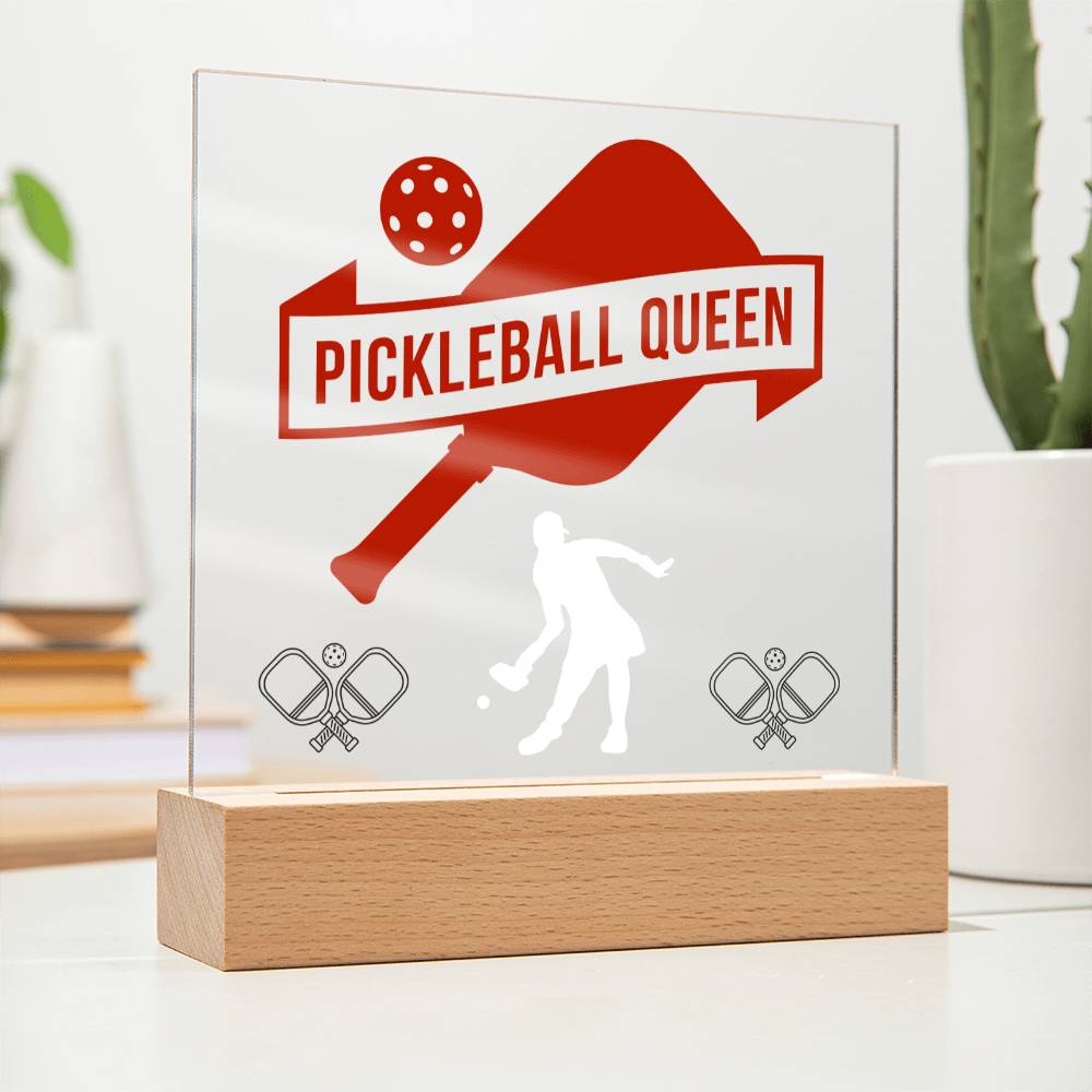 Pickleball Queen LED Acrylic Plaque