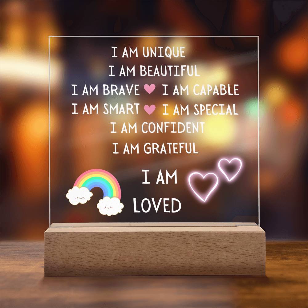 Rainbow I Am Acrylic Nightlight