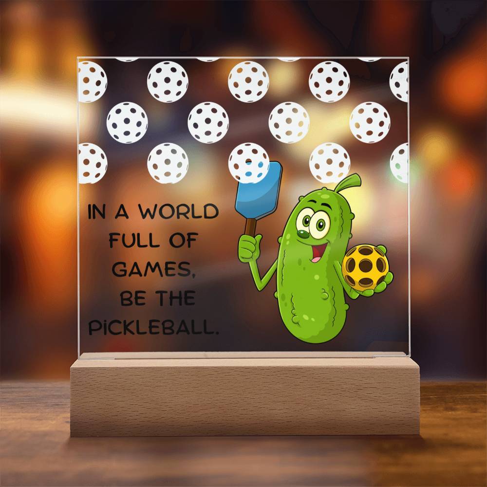 Pickleball Pickle -  LED Acrylic Plaque