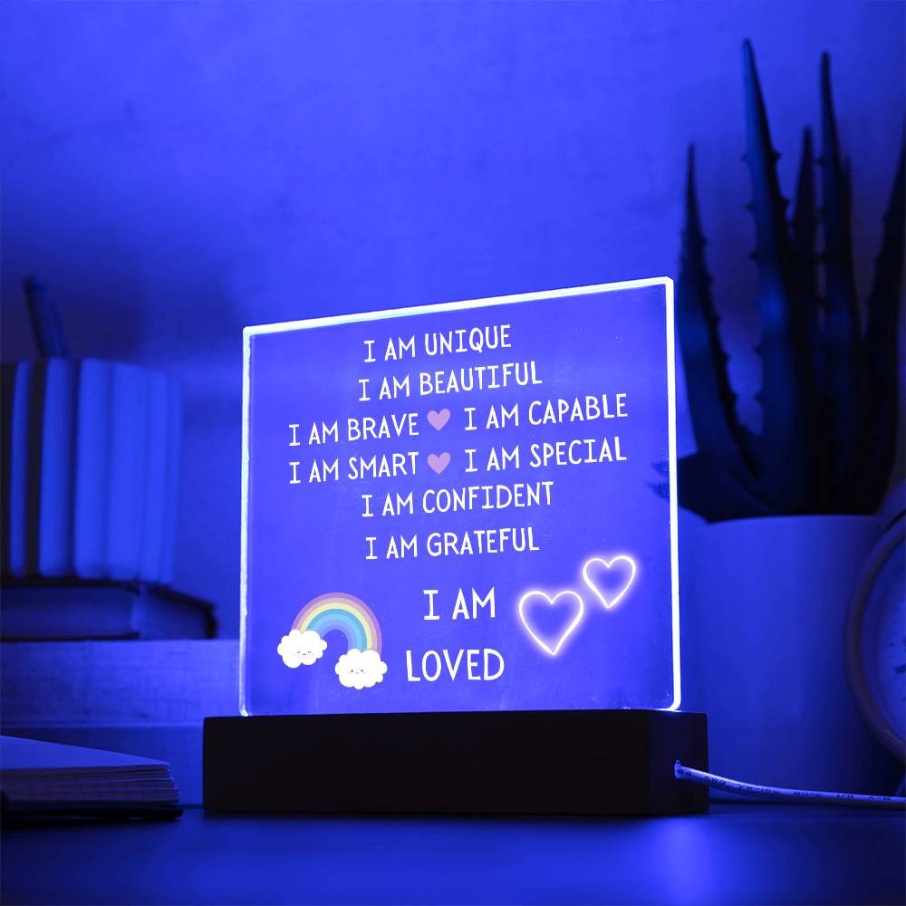 Rainbow I Am Acrylic Nightlight