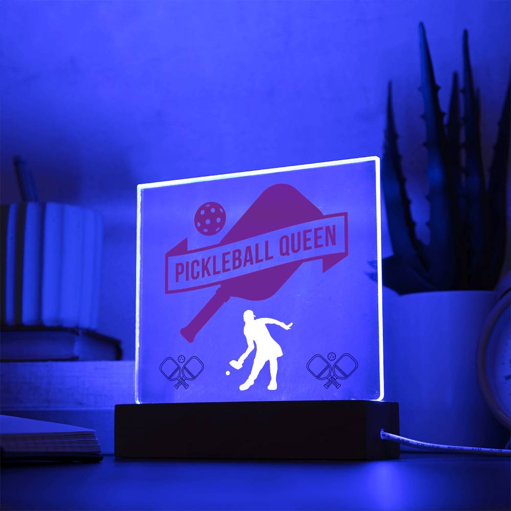 Pickleball Queen LED Acrylic Plaque