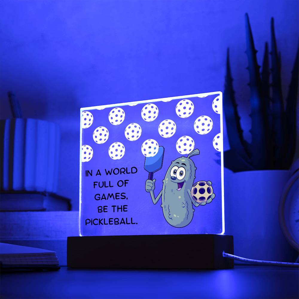 Pickleball Pickle -  LED Acrylic Plaque