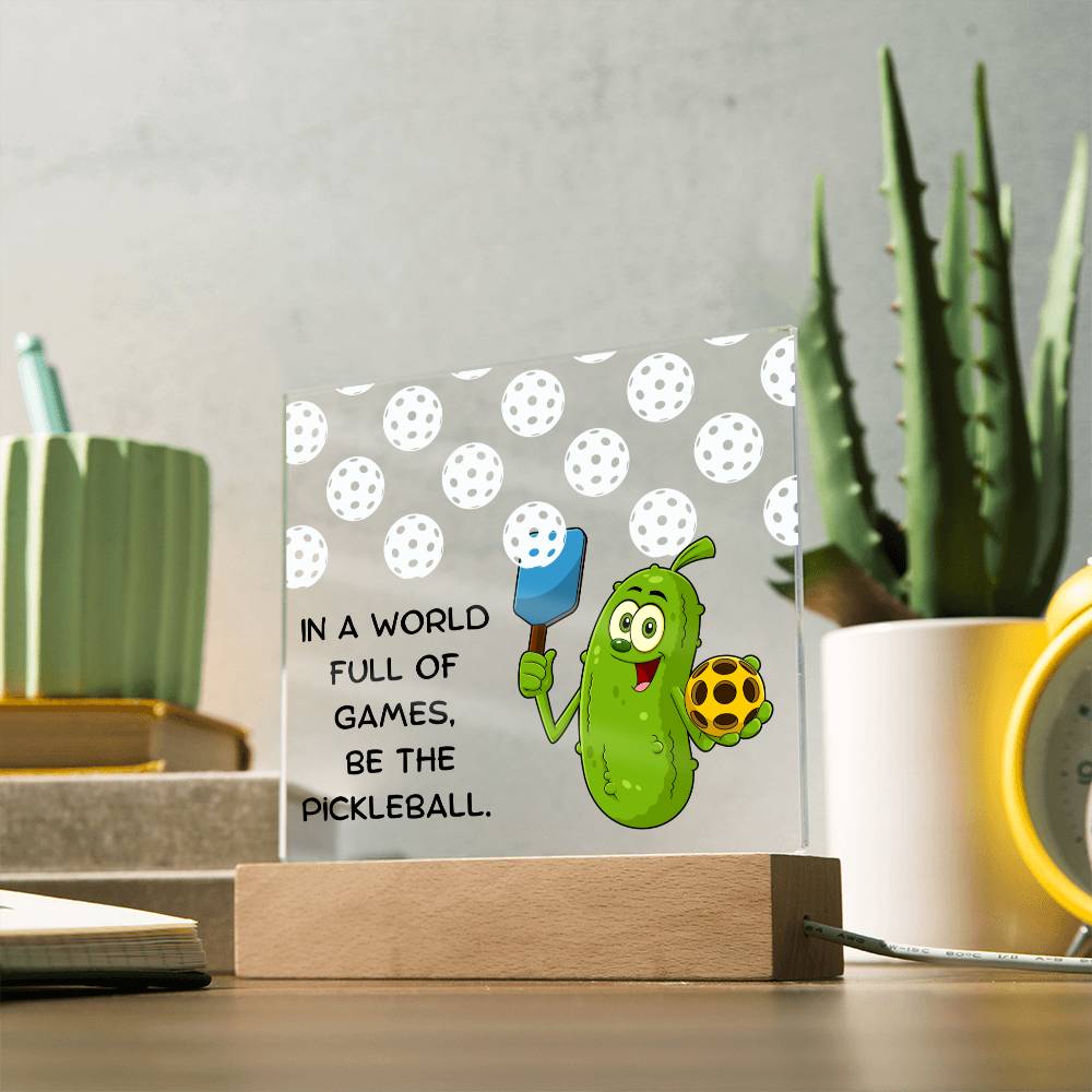 Pickleball Pickle -  LED Acrylic Plaque