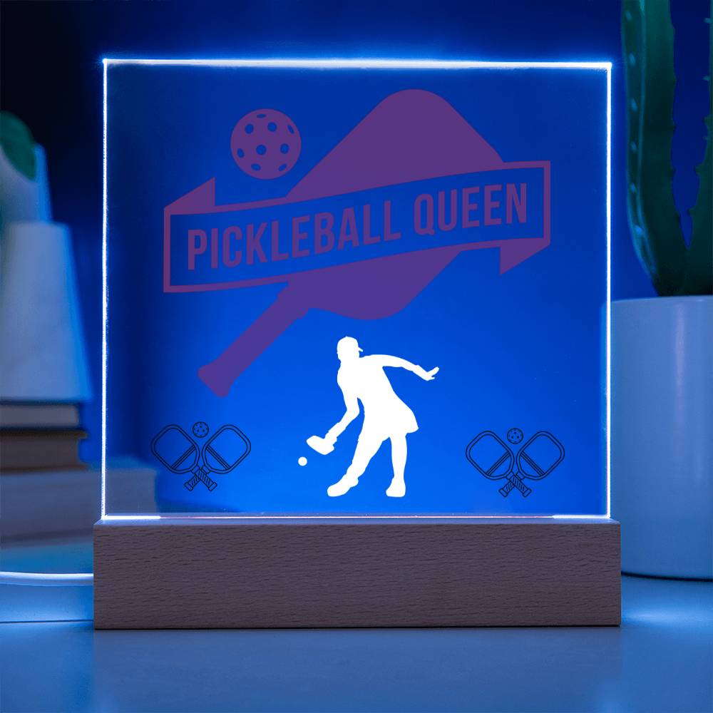 Pickleball Queen LED Acrylic Plaque