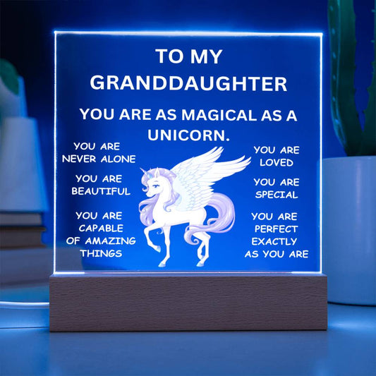 Granddaughter Unicorn Affirmation Nightlight