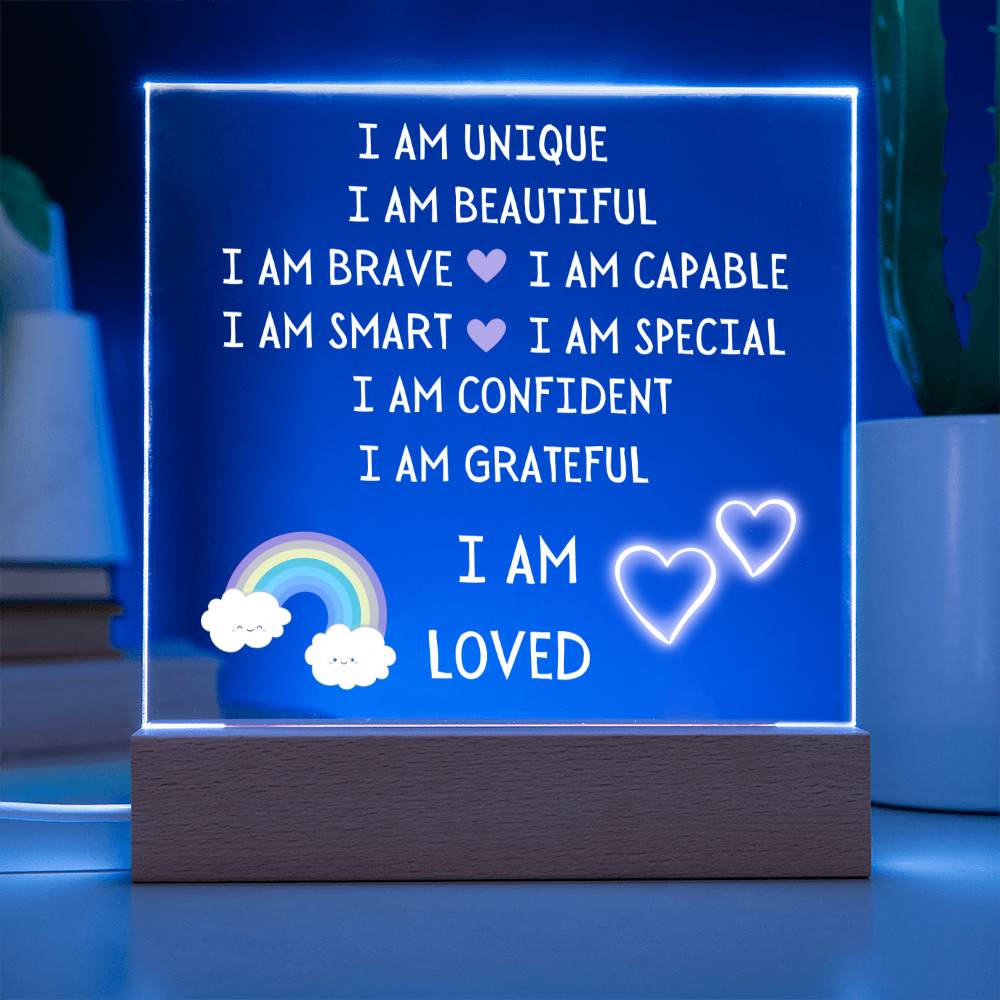 Rainbow I Am Acrylic Nightlight