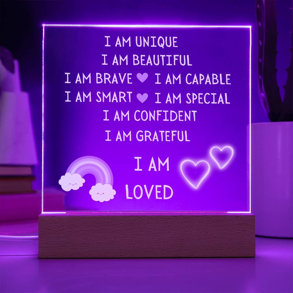 Rainbow I Am Acrylic Nightlight