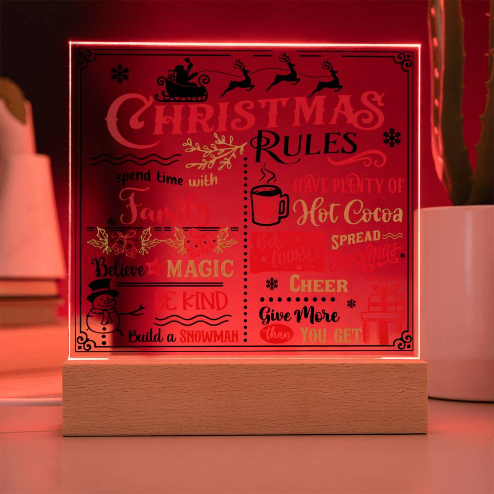 Christmas Rules Acrylic