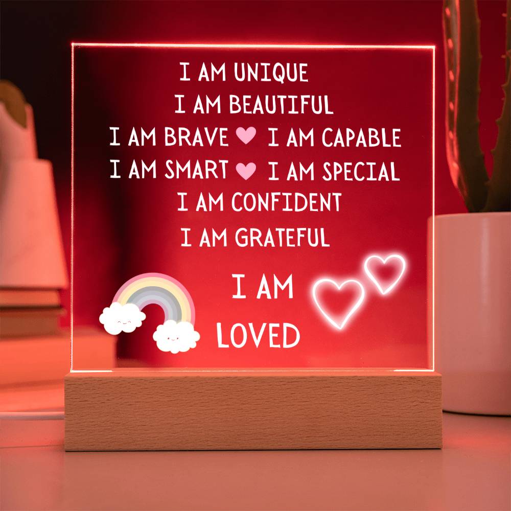 Rainbow I Am Acrylic Nightlight