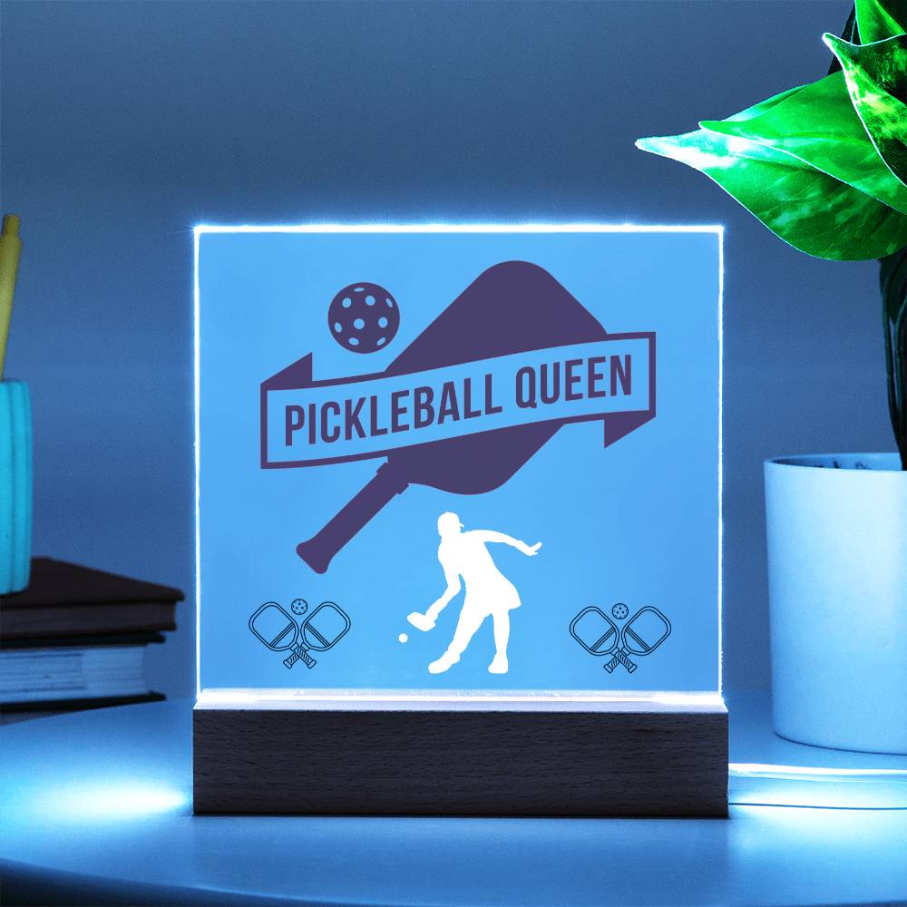 Pickleball Queen LED Acrylic Plaque