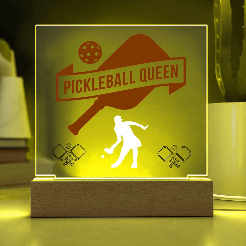 Pickleball Queen LED Acrylic Plaque