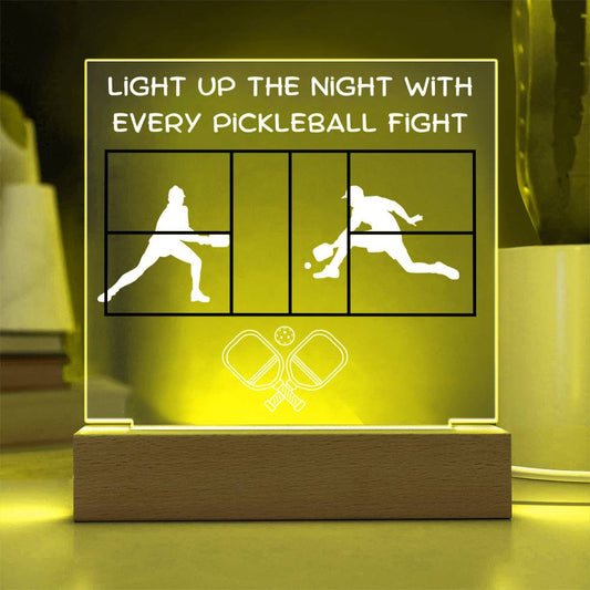 Pickleball - Light Up The Night LED Acrylic Plaque