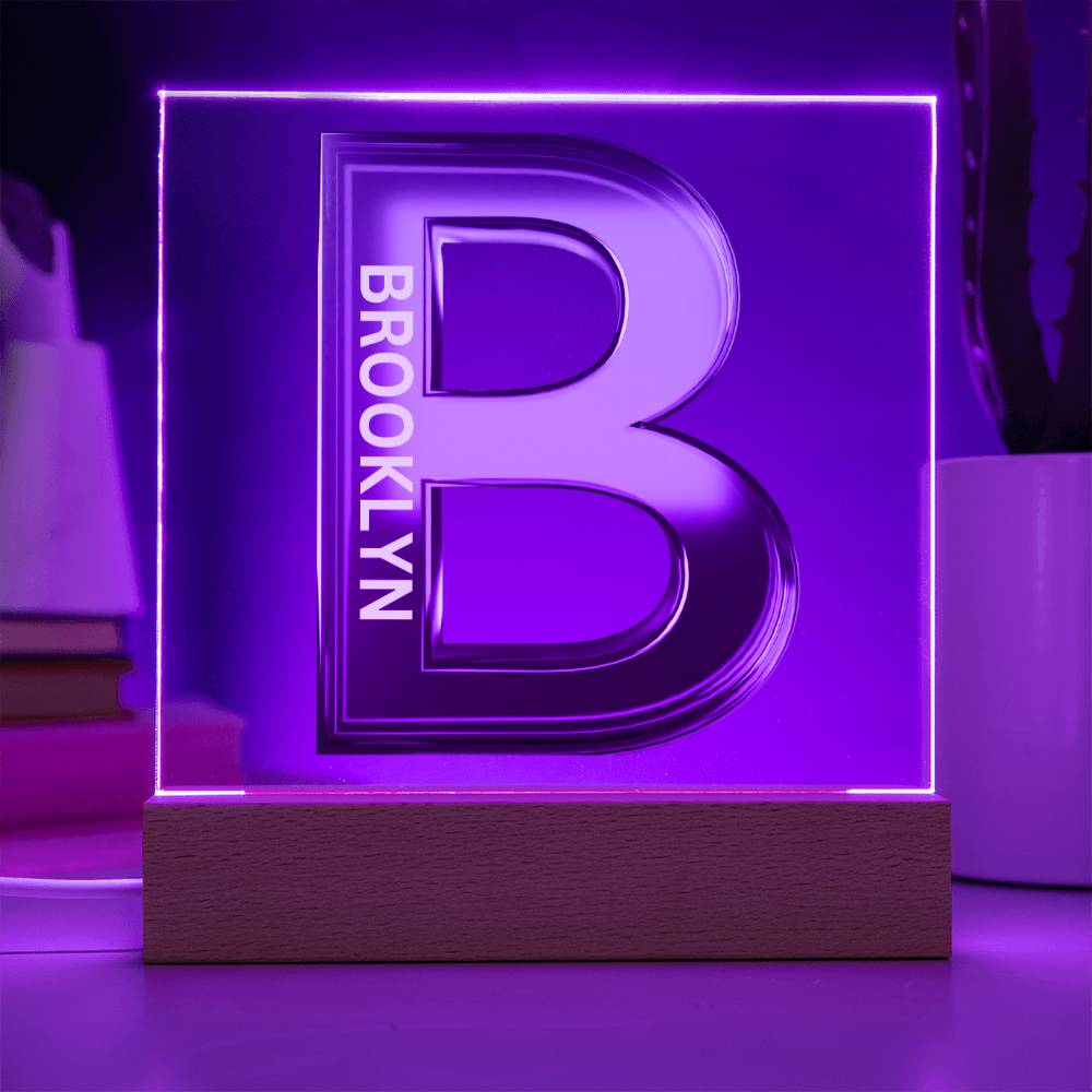 Letter B Personalized Nightlight