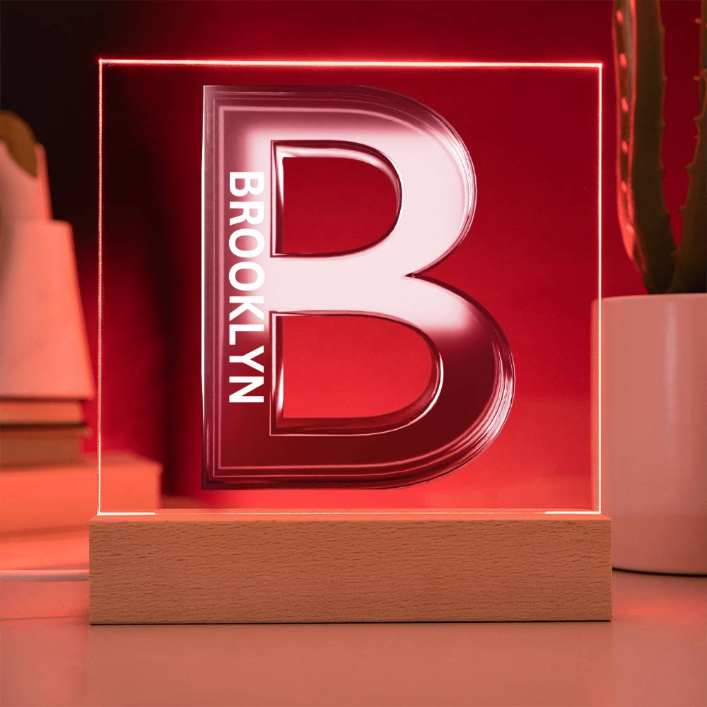 Letter B Personalized Nightlight