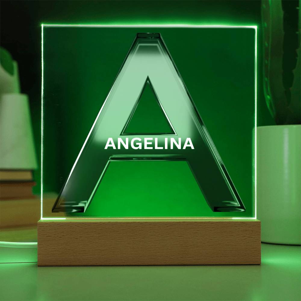 Letter "A" Personalized Nightlight