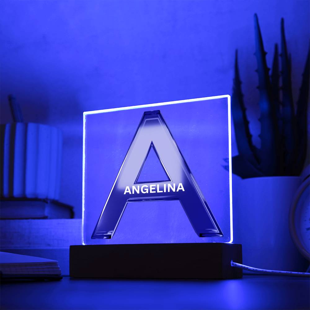 Letter "A" Personalized Nightlight